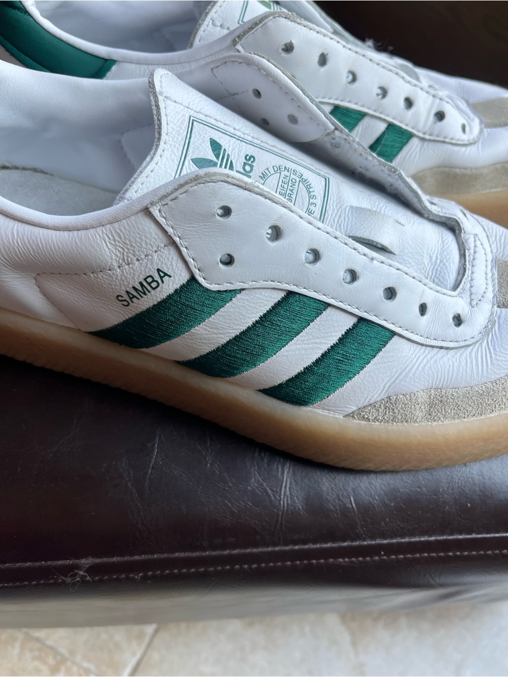 adidas Samba White Green Gum Men’s Sneakers SZ 7